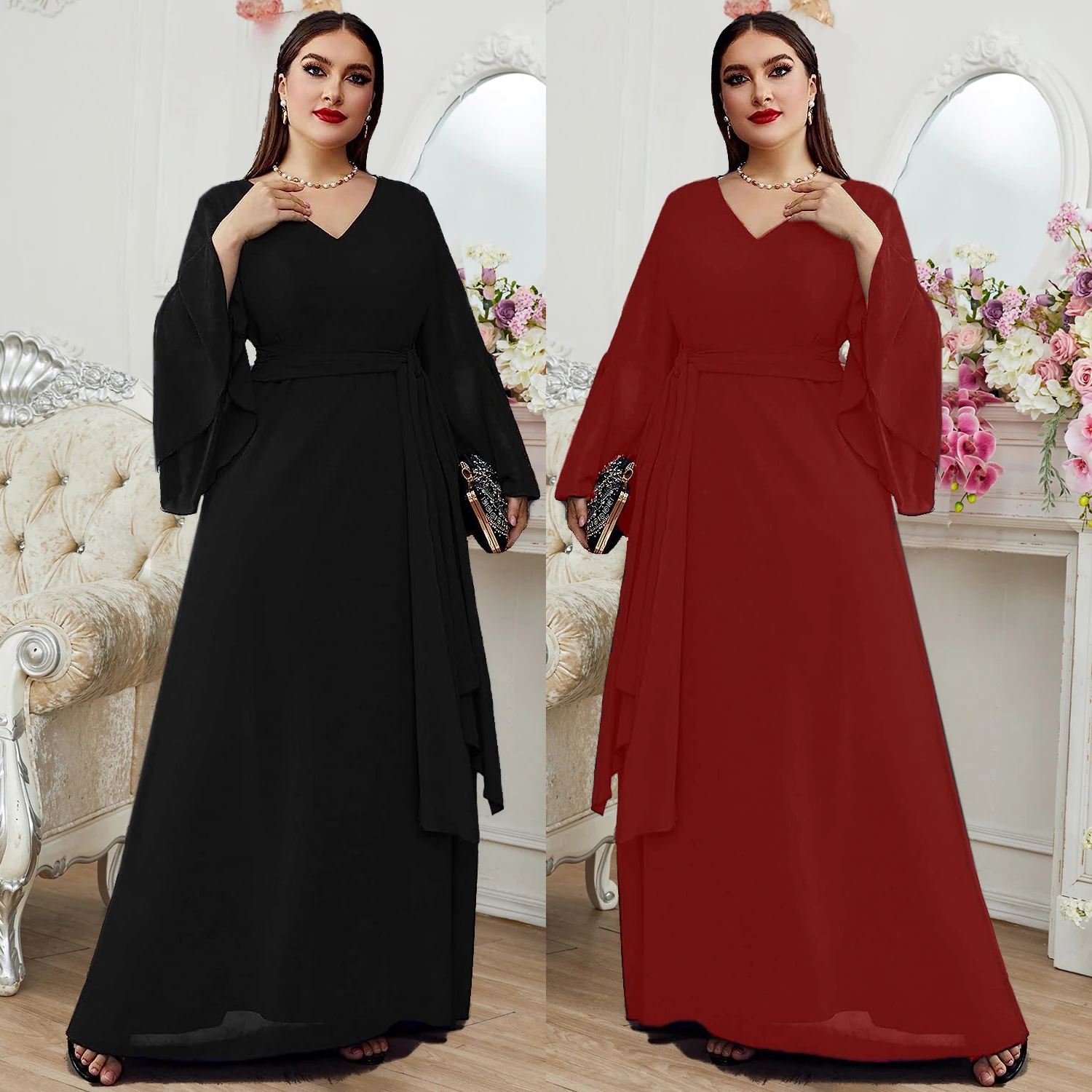 Plus Size 3D Applique Chiffon Maxi Dress 2025, Elegant Wedding Guest Gown for Bridal Party & Evening Events European & American
Plus Size 3D Applique Chiffon Maxi Dress 2025, Elegant Wedding Guest Gown for Bridal Party & Evening Events European & American
