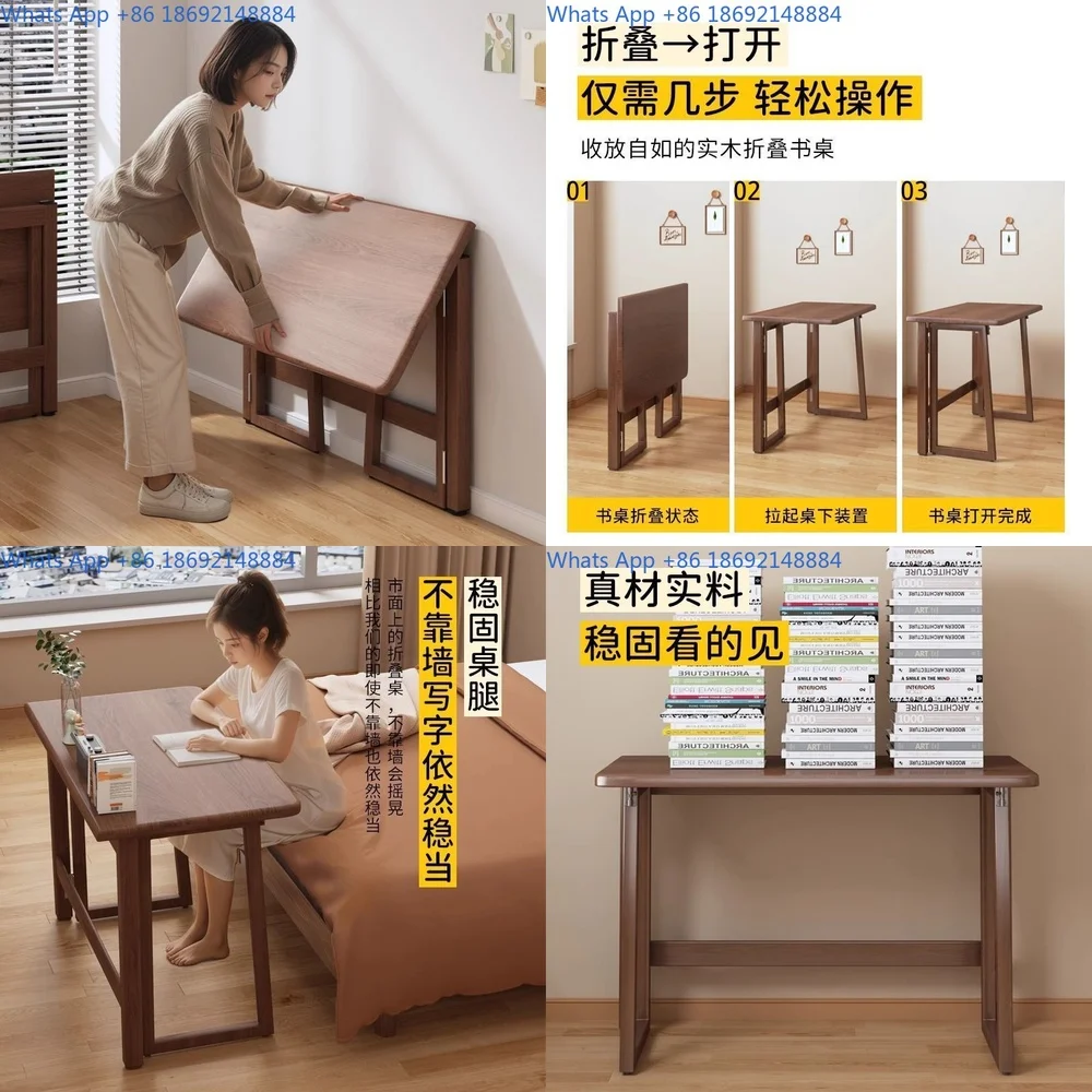 Folding Table for Home Use Simple Writing Desk in Solid Wood Color
Folding Table for Home Use Simple Writing Desk in Solid Wood Color