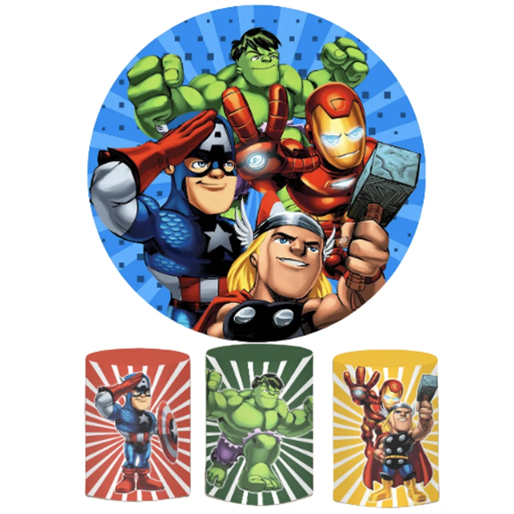 Hero Man Round Backdrop With 3 Cylinder Covers Background For Photography Baby Shower Boy Birthday Party Decoration Plinth Props
Hero Man Round Backdrop With 3 Cylinder Covers Background For Photography Baby Shower Boy Birthday Party Decoration Plinth Props