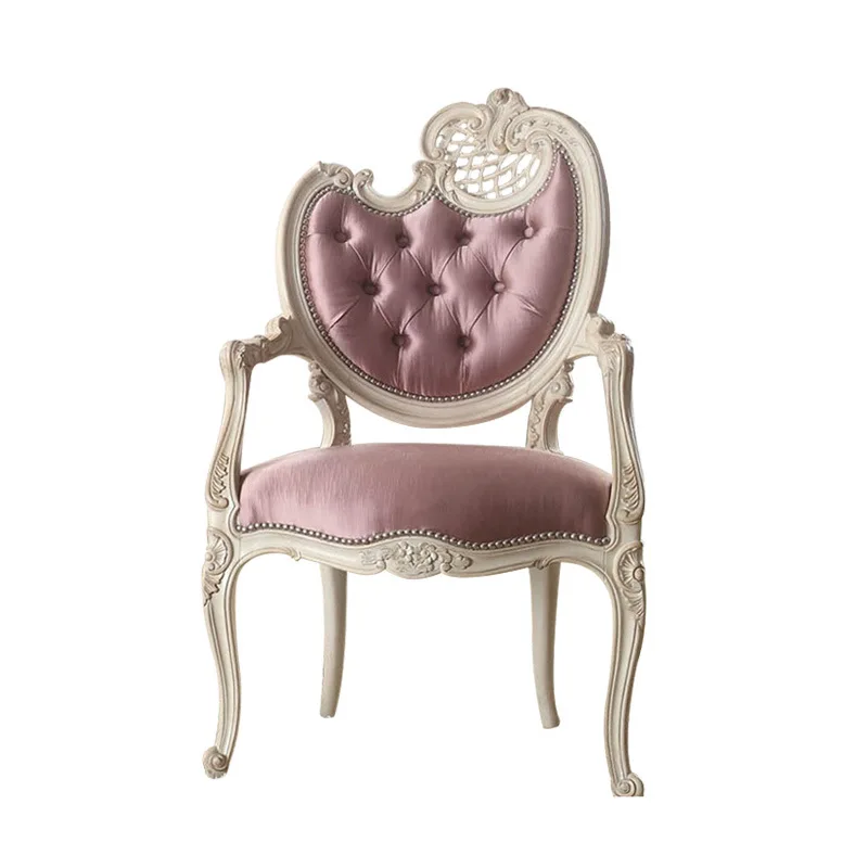 Leisure chair white pink silk imported mahogany bedroom romantic leisure single chair
Leisure chair white pink silk imported mahogany bedroom romantic leisure single chair