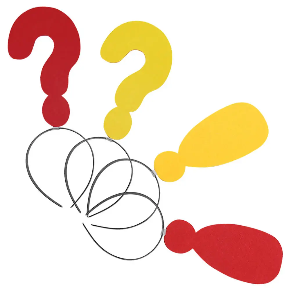 4Pcs Question Mark Exclamation Mark Hair Hoop Funny Party Headband for Birthday Wedding Cosplay Photo Booth Prop Novelty Hair
4Pcs Question Mark Exclamation Mark Hair Hoop Funny Party Headband for Birthday Wedding Cosplay Photo Booth Prop Novelty Hair