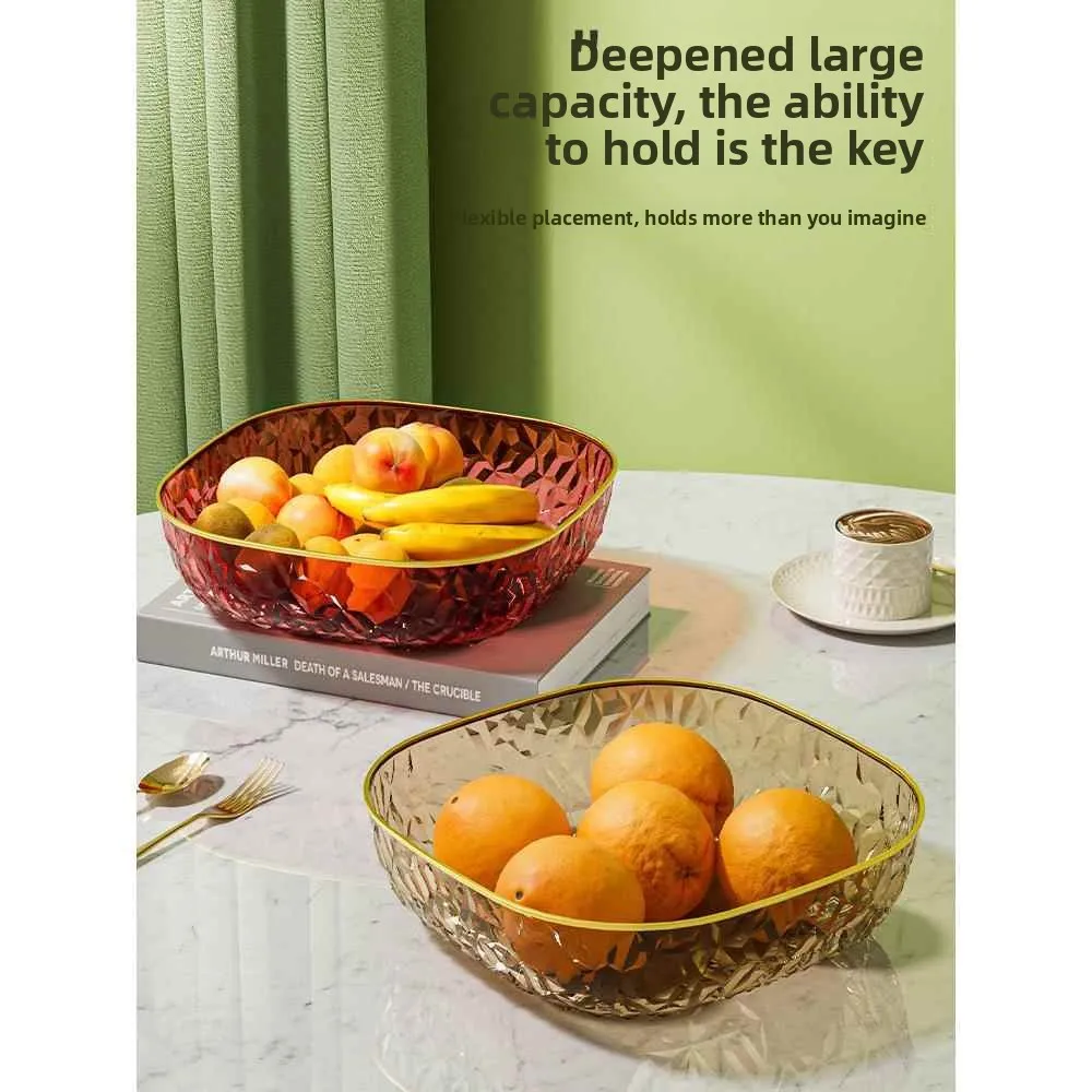 Transparent Crystal Fruit Basket Luxury European Sle Glass for Office Moving New Home Coffee Table Large Size Fruit Tray
Transparent Crystal Fruit Basket Luxury European Sle Glass for Office Moving New Home Coffee Table Large Size Fruit Tray