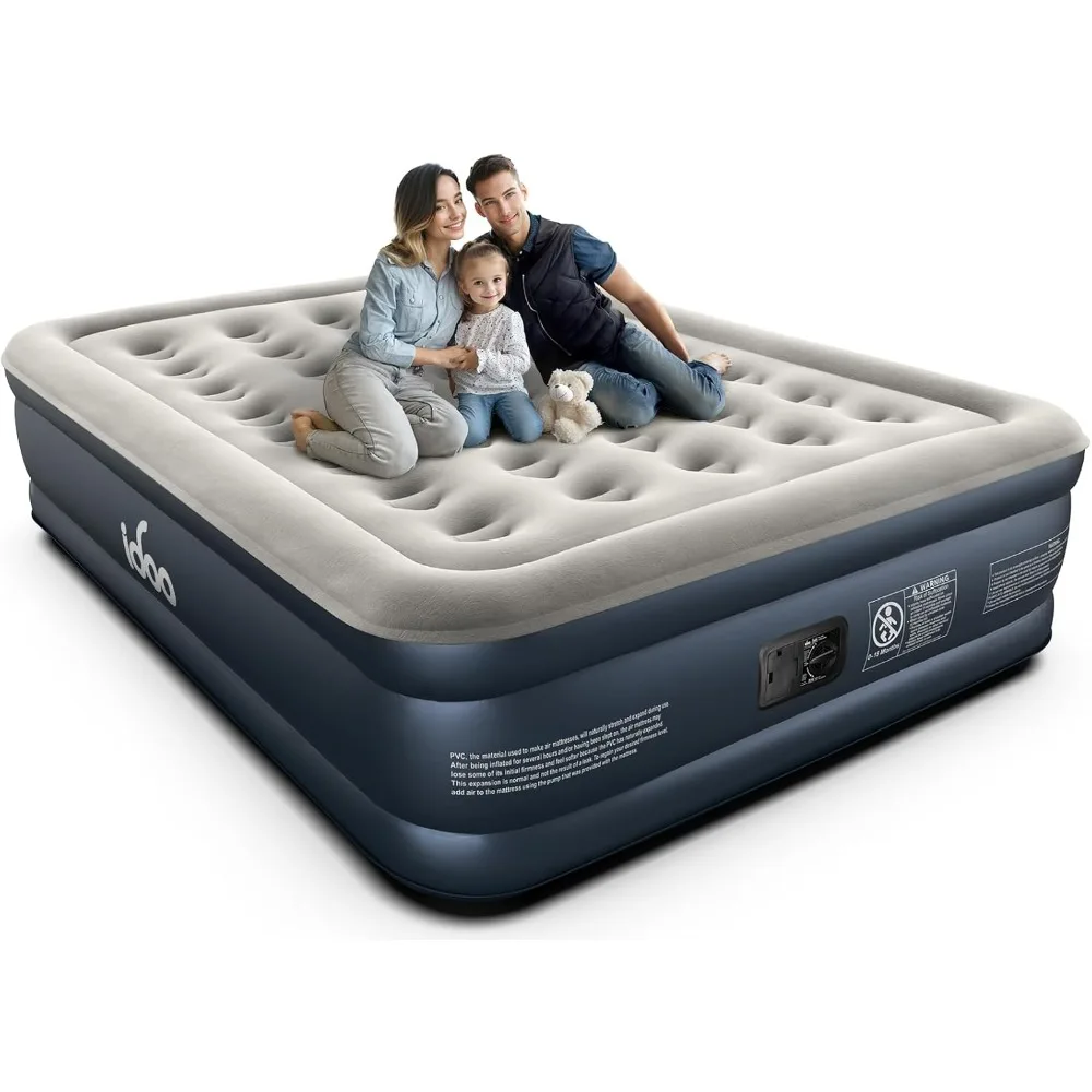 Queen Air Mattress with Built in Pump, 18 Raised Comfort Blow up Mattress, Upgraded Four Chamber Airbed, Inflatable Mattress fo
Queen Air Mattress with Built in Pump, 18 Raised Comfort Blow up Mattress, Upgraded Four Chamber Airbed, Inflatable Mattress fo