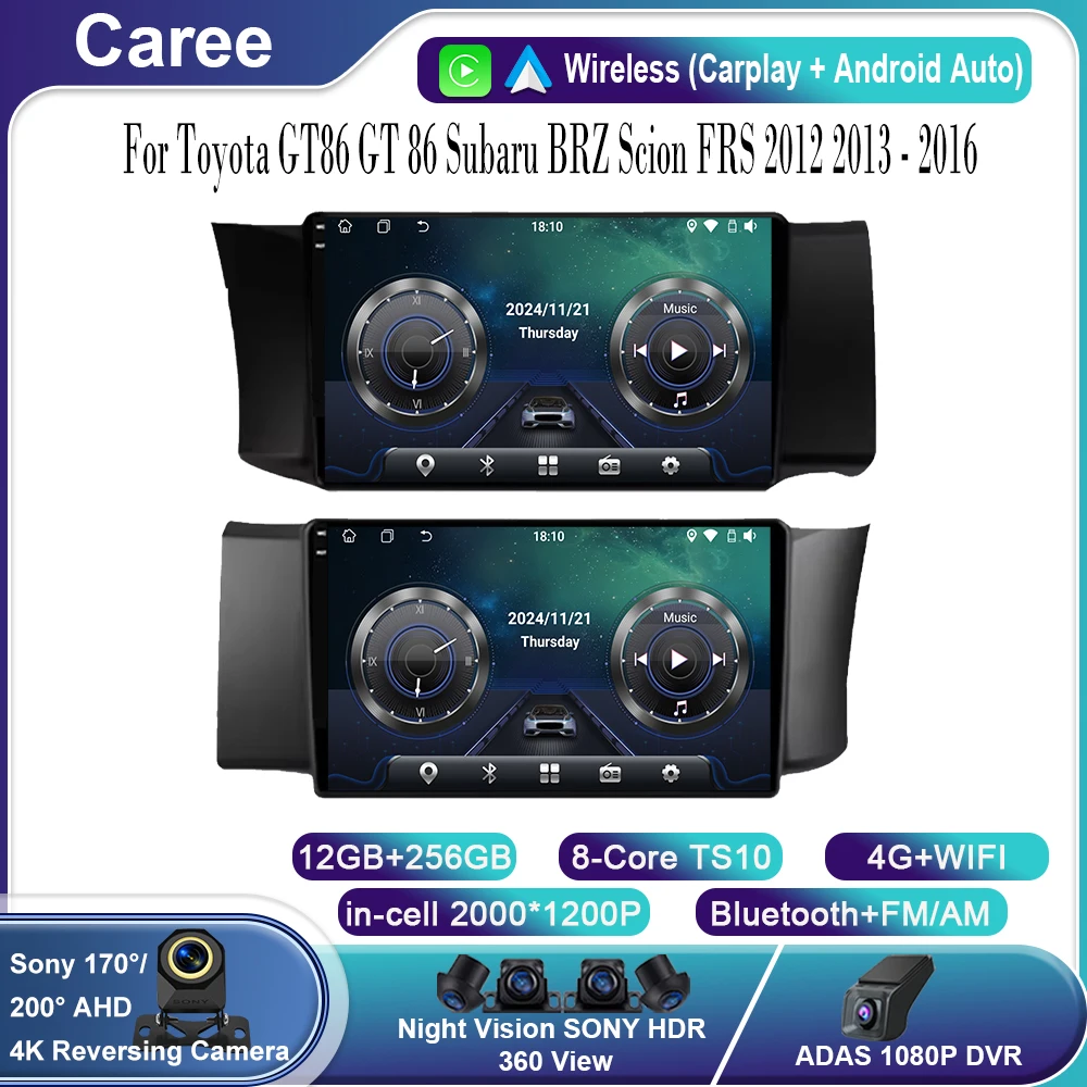 Android15 For Toyota GT86 GT 86 Subaru BRZ Scion FRS 2012 2013 - 2016 GPS Navigation Car Radio Android Auto Carplay Head Unit BT
Android15 For Toyota GT86 GT 86 Subaru BRZ Scion FRS 2012 2013 - 2016 GPS Navigation Car Radio Android Auto Carplay Head Unit BT
