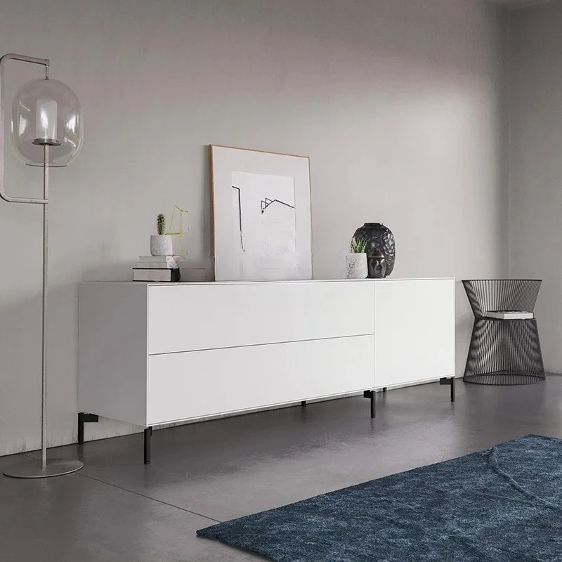Nordic TV cabinet white piano paint high modern simple home living room bedroom floor cabinet light luxury
Nordic TV cabinet white piano paint high modern simple home living room bedroom floor cabinet light luxury