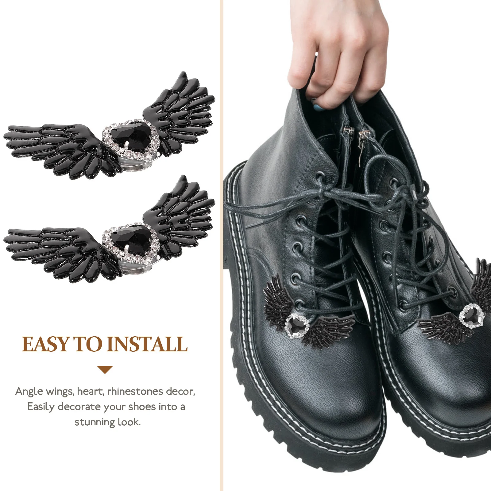 1 Pair Boot Buckles Angel Wings Heart Rhinestones Shoe Clips Decor Wedding Party Prom Women Girls Shoe Accessories
1 Pair Boot Buckles Angel Wings Heart Rhinestones Shoe Clips Decor Wedding Party Prom Women Girls Shoe Accessories
