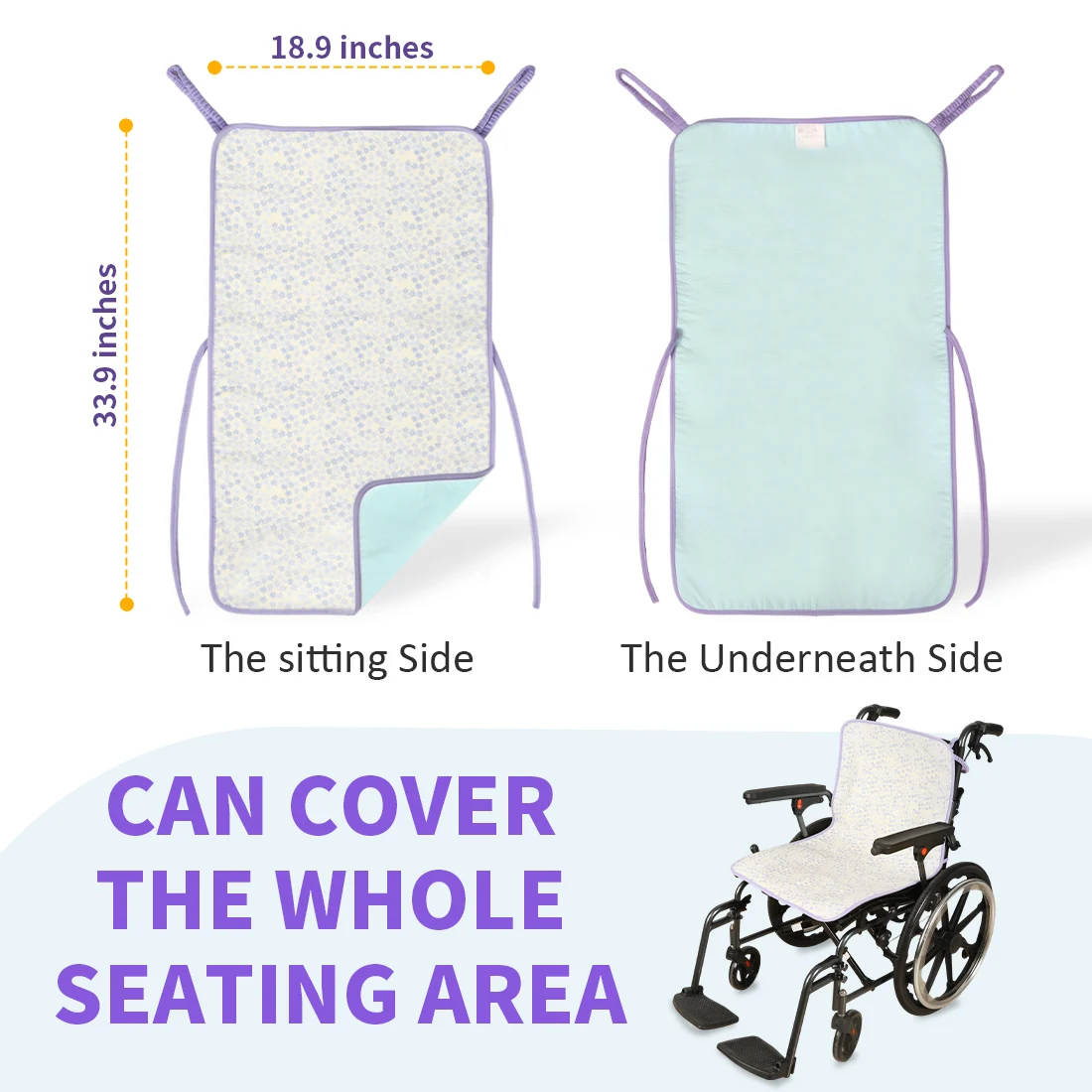Ehucon Wheelchair Incontinence Pad,Highly Absorbent Washable Pad with Handles, Reusable Chair Pads for Disabled Elderly Care
Ehucon Wheelchair Incontinence Pad,Highly Absorbent Washable Pad with Handles, Reusable Chair Pads for Disabled Elderly Care
