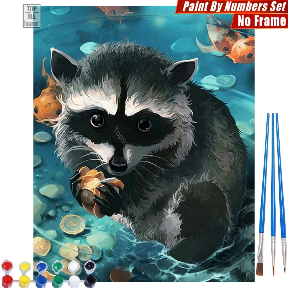 Raccoon Goldfish Water DIY Digital Oil Paint Set - Lively Interesting Scene Day Of The Dead Gift For Mom
Raccoon Goldfish Water DIY Digital Oil Paint Set - Lively Interesting Scene Day Of The Dead Gift For Mom