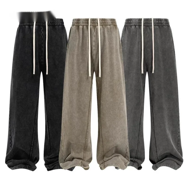 New Simple Men's Casual Pants Solid Color Drawstring Trousers Patchwork Loose Wide Leg Elastic Waist Male Bottom 9WCDQE
New Simple Men's Casual Pants Solid Color Drawstring Trousers Patchwork Loose Wide Leg Elastic Waist Male Bottom 9WCDQE