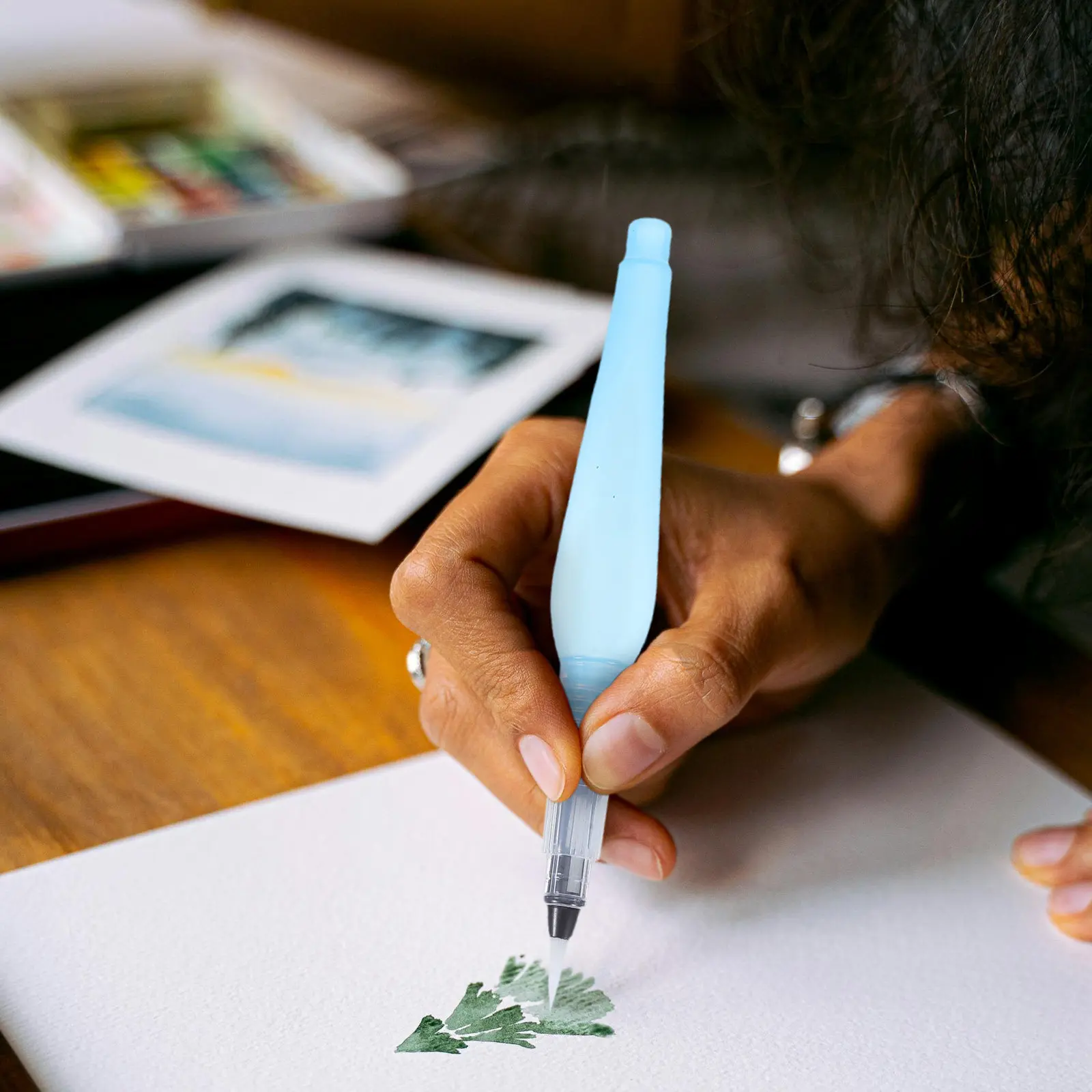 Набор из 4 компактных акварельных ручек-кистей с механизмом нажатия, легкие, для рисования и творчества в дороге
Набор из 4 компактных акварельных ручек-кистей с механизмом нажатия, легкие, для рисования и творчества в дороге