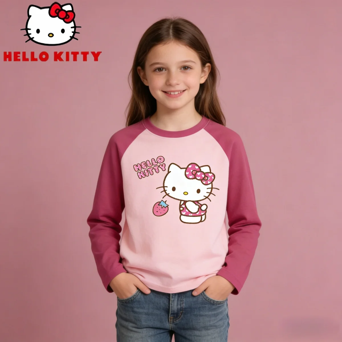 Детский пуловер с круглым вырезом Hello Kitty, толстовки с милым узором для девочек, детская легкая дышащая футболка с длинными рукавами
Детский пуловер с круглым вырезом Hello Kitty, толстовки с милым узором для девочек, детская легкая дышащая футболка с длинными рукавами