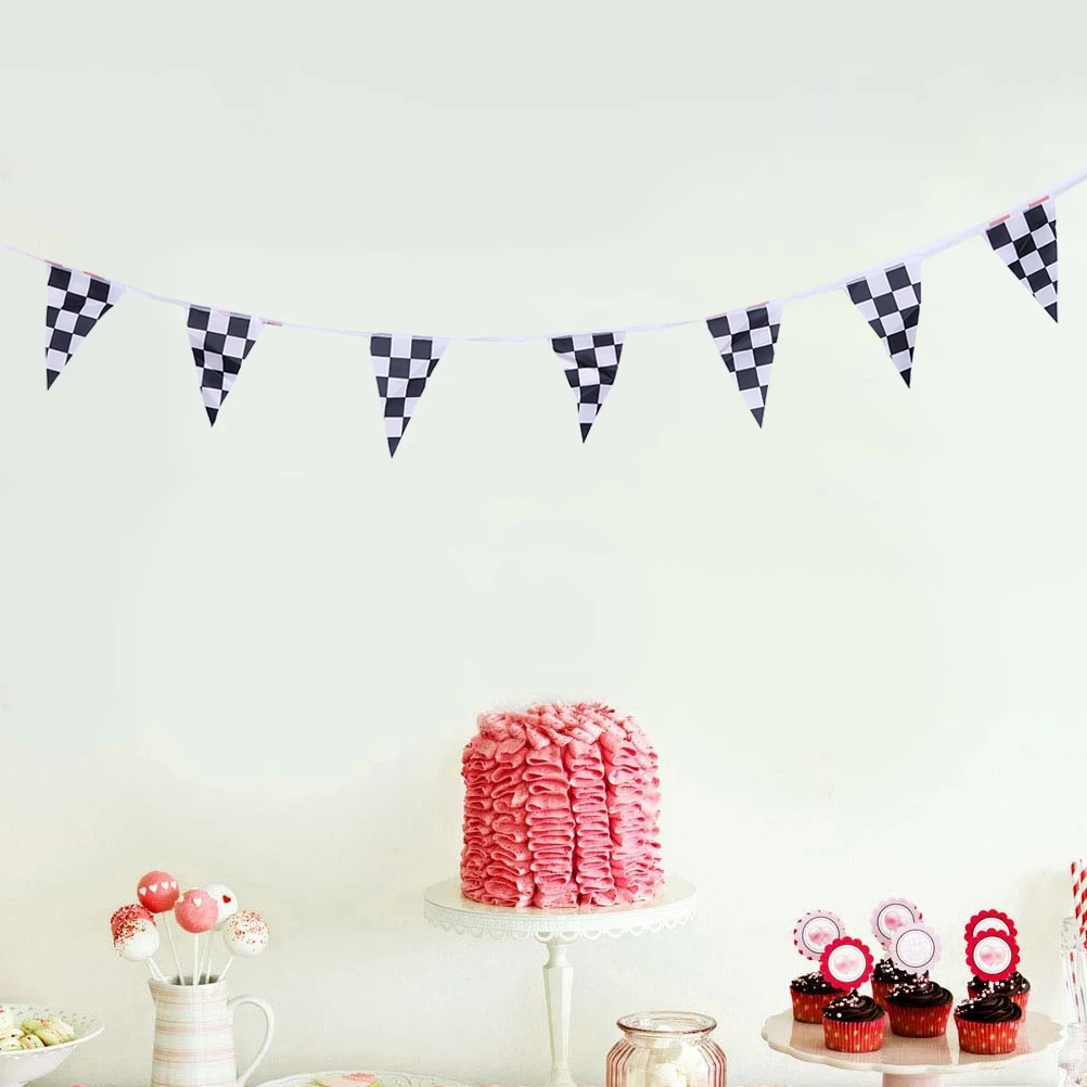 38pcs Black White Checkers Pennant Banner Hanging Party Decoration Race Track Birthday Festival Event Supplies Bunting Flags
38pcs Black White Checkers Pennant Banner Hanging Party Decoration Race Track Birthday Festival Event Supplies Bunting Flags