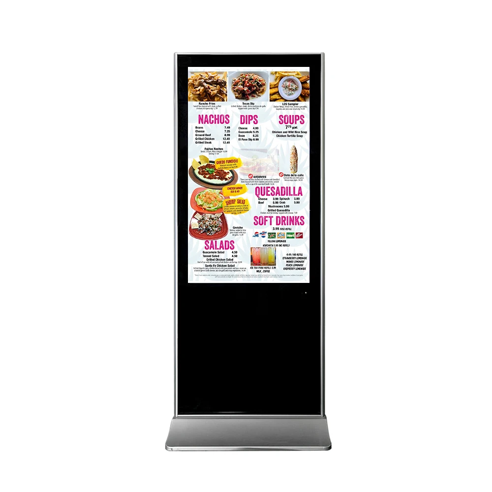 49 Inch HD Ultra-thin Floor Standing Digital Signage Commercial Menu Board Advertising Display Wifi Lcd Screen Advertising
49 Inch HD Ultra-thin Floor Standing Digital Signage Commercial Menu Board Advertising Display Wifi Lcd Screen Advertising