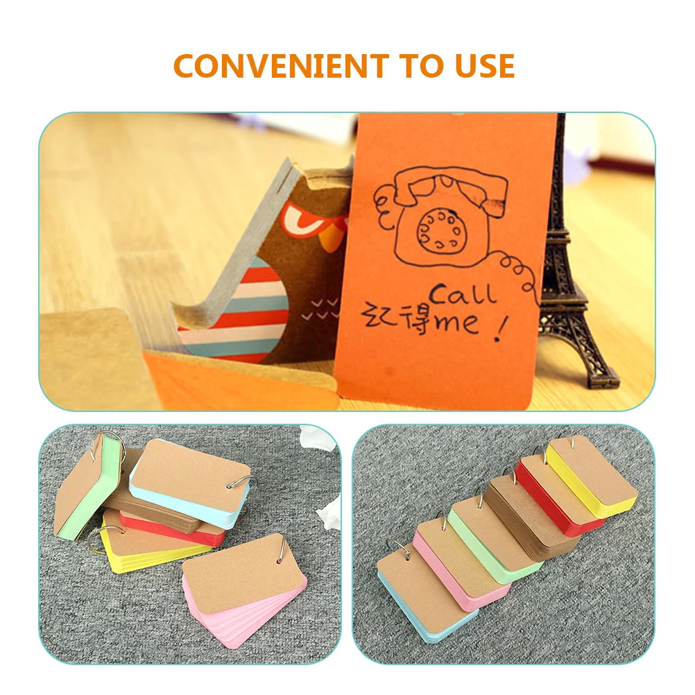 5 Books Colored Note Cards Blank Flash Cards Portable Memo Pads for Vocabulary Recording Study Planning Flashcards with Binder
5 Books Colored Note Cards Blank Flash Cards Portable Memo Pads for Vocabulary Recording Study Planning Flashcards with Binder