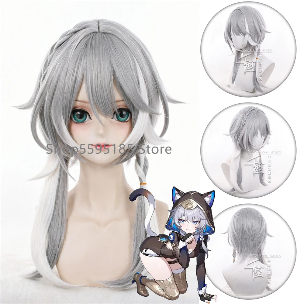 Anime HSR Cipher Cosplay Wig Cifera 55cm Long Silver White Heat Resistant Synthetic Hair For Halloween Party Costume
Anime HSR Cipher Cosplay Wig Cifera 55cm Long Silver White Heat Resistant Synthetic Hair For Halloween Party Costume