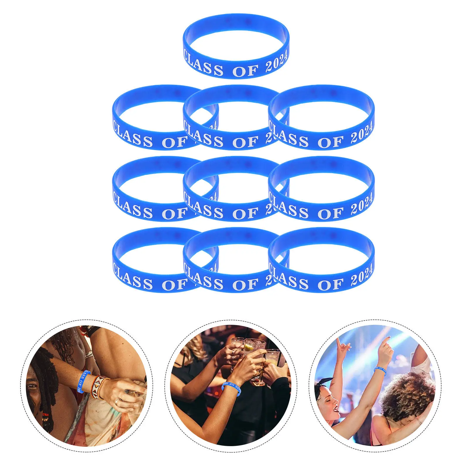 Набор из 10 силиконовых браслетов «Класс 2024» для выпускников: памятный сувенир, подарок, декоративный, тематический, для выпускных вечеров
Набор из 10 силиконовых браслетов «Класс 2024» для выпускников: памятный сувенир, подарок, декоративный, тематический, для выпускных вечеров
