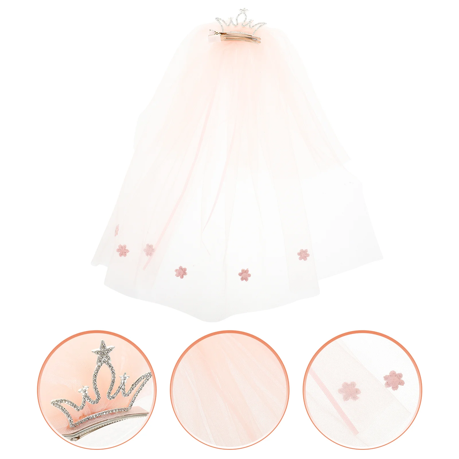 Crown Veil for Kids Photography Child Wedding Accessory Princess Headwear Rhinestone Comb Tulle Mesh Elegant Party Props
Crown Veil for Kids Photography Child Wedding Accessory Princess Headwear Rhinestone Comb Tulle Mesh Elegant Party Props