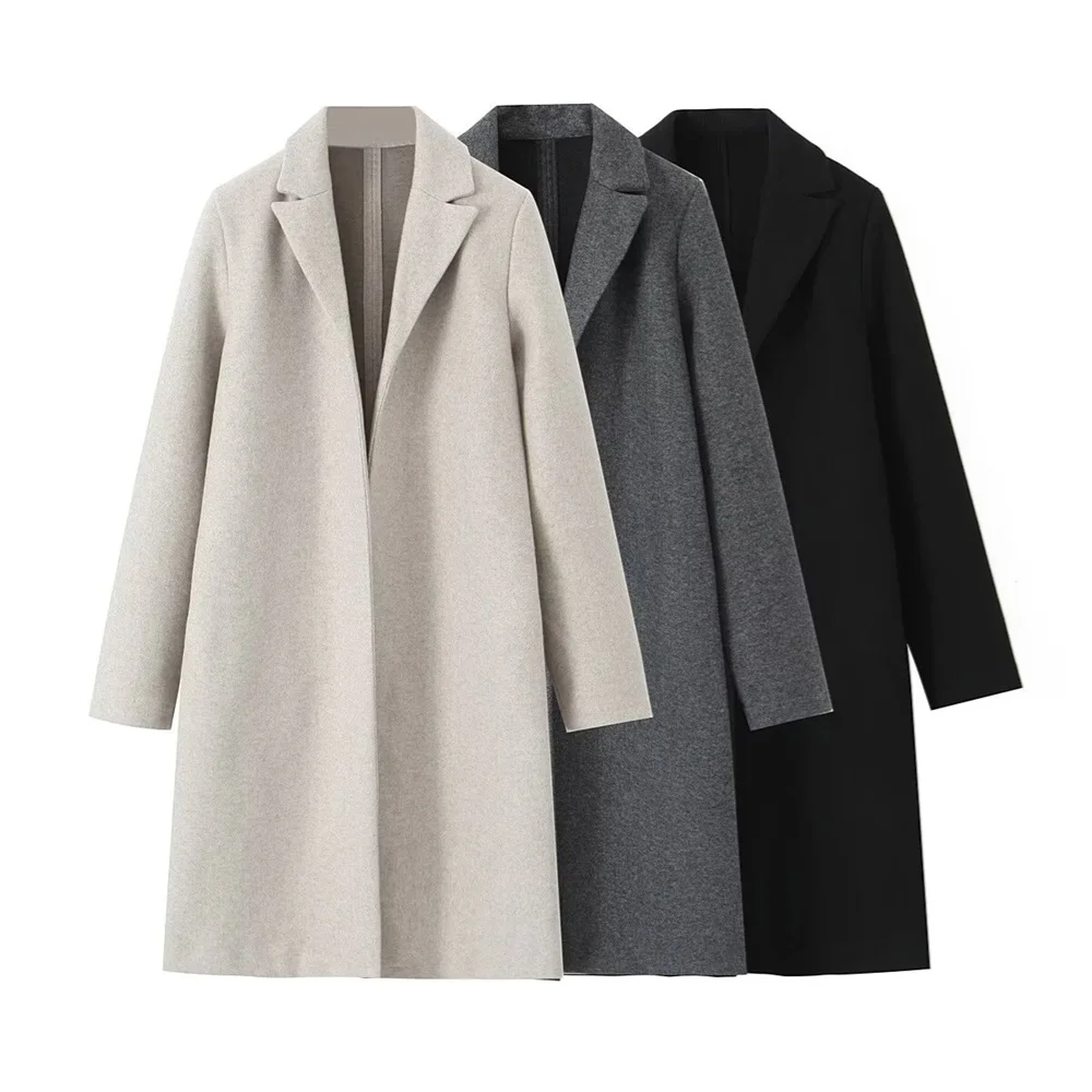 PB&ZA2024 autumn new women's clothing fashion casual temperament simple lapel loose cardigan long coat jacket
PB&ZA2024 autumn new women's clothing fashion casual temperament simple lapel loose cardigan long coat jacket