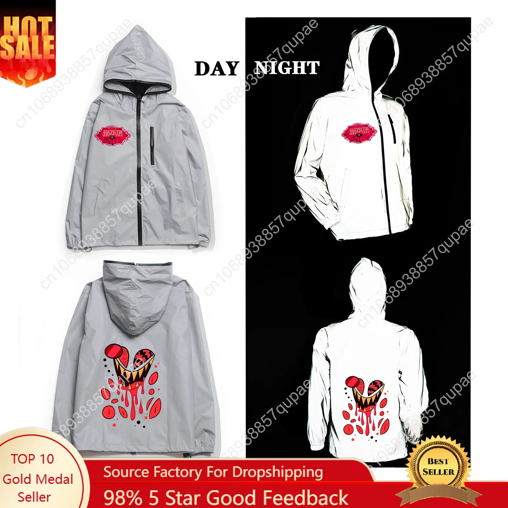 H-Hazbin Hotel Reflective Jacket Anime Mens Womens Coat Hooded Windbreaker Pocket Jackets Cycling Hiking Zipper Custom Hoodie
H-Hazbin Hotel Reflective Jacket Anime Mens Womens Coat Hooded Windbreaker Pocket Jackets Cycling Hiking Zipper Custom Hoodie