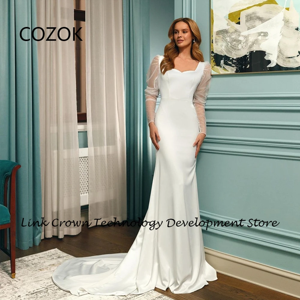 COZOK Strapless White Wedding Dresses with Jersey 2024 Summer Mermaid Bridal Gowns New Summer New Full Sleeve Vestidos De Novia
COZOK Strapless White Wedding Dresses with Jersey 2024 Summer Mermaid Bridal Gowns New Summer New Full Sleeve Vestidos De Novia