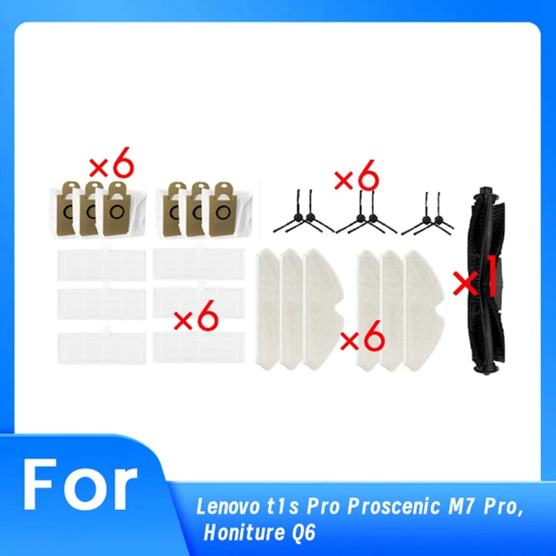 25 PCS For Lenovo T1s Pro/Proscenic M7 Pro/ Honiture Q6 Vacuum Cleaner Accessories Replacement Parts-A12K
25 PCS For Lenovo T1s Pro/Proscenic M7 Pro/ Honiture Q6 Vacuum Cleaner Accessories Replacement Parts-A12K