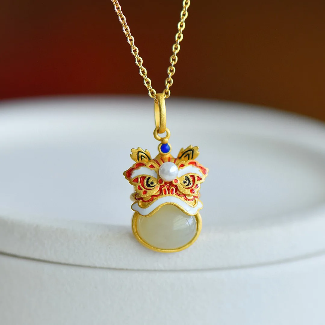 DIY accessories New Year's retro Chinese style enamel color lion necklace 2023 new women's imitation natural Hetian jade pendant
DIY accessories New Year's retro Chinese style enamel color lion necklace 2023 new women's imitation natural Hetian jade pendant