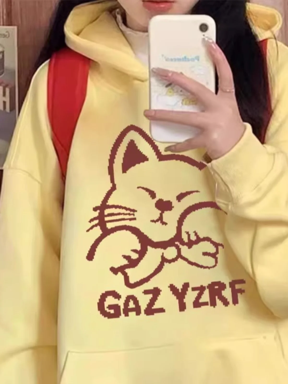 Retro American Yellow Hoodie Women Loose Spring Autumn Small Design Lazy Style Student Top Coat Polyester Fiber Long Sleeve
Retro American Yellow Hoodie Women Loose Spring Autumn Small Design Lazy Style Student Top Coat Polyester Fiber Long Sleeve