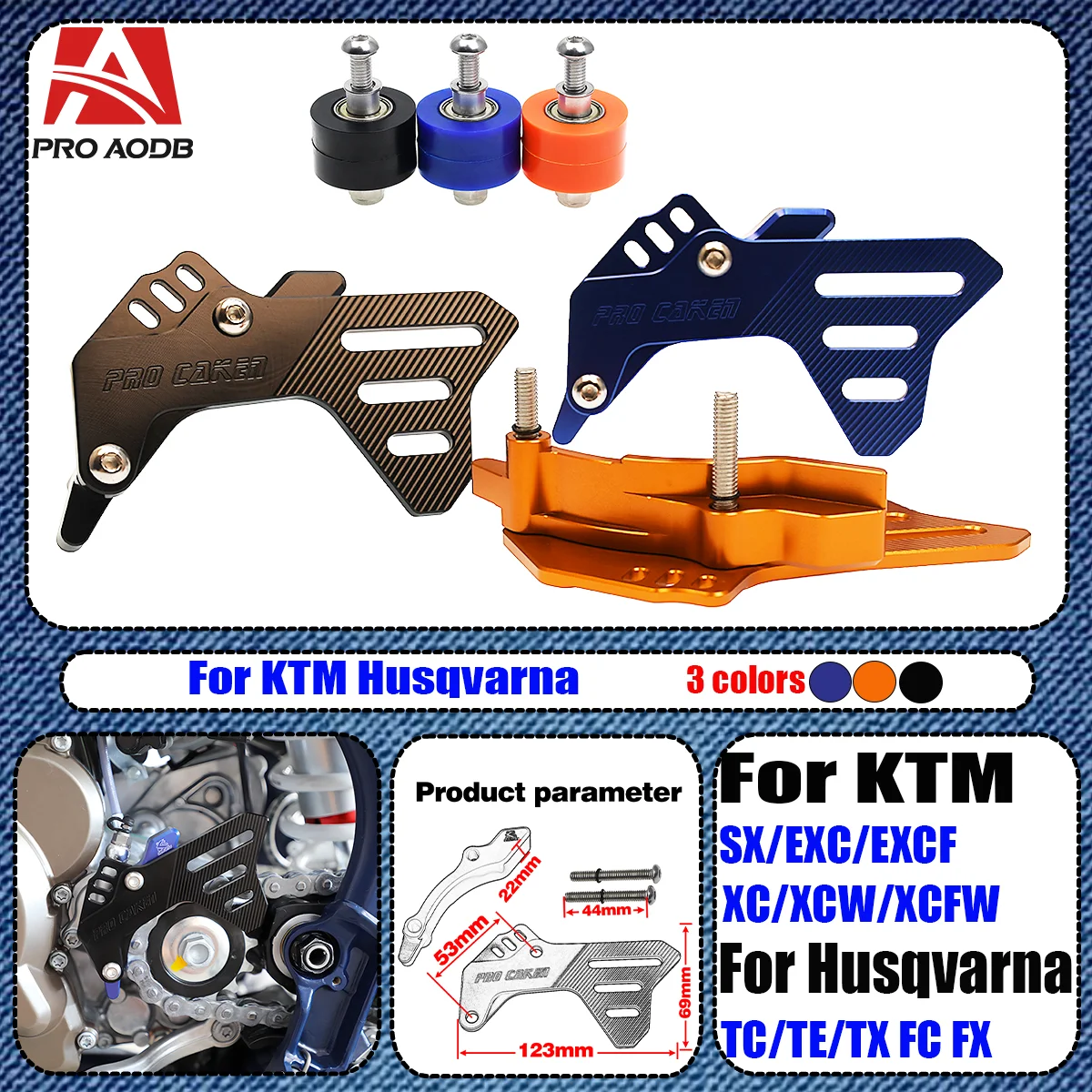 Motorcycle CNC Sprocket Cover Case Saver Guard Protector For KTM SX EXC EXCF XC XCW XCFW TPI Six Days SXF XCF EXCF Husqvarna
Motorcycle CNC Sprocket Cover Case Saver Guard Protector For KTM SX EXC EXCF XC XCW XCFW TPI Six Days SXF XCF EXCF Husqvarna