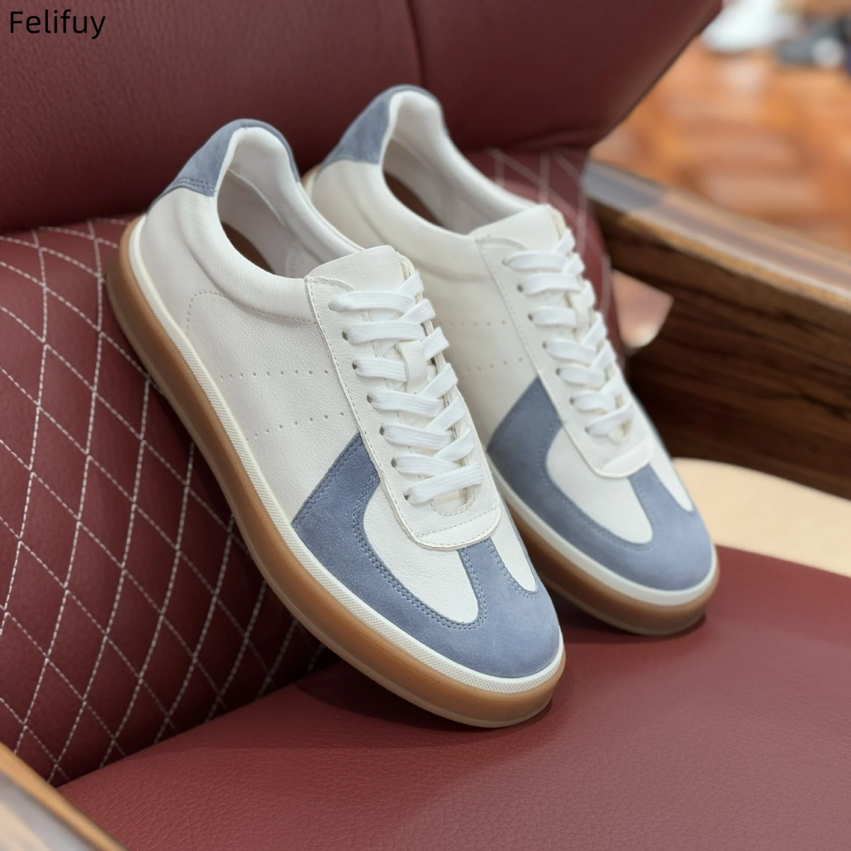New Fashion Genuine Leather Men Low Top Sneakers Retro German Training Shoes Flat Casual Shoes Splice Soft Flats Shoes for Men
New Fashion Genuine Leather Men Low Top Sneakers Retro German Training Shoes Flat Casual Shoes Splice Soft Flats Shoes for Men