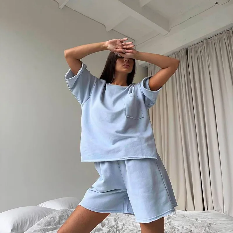 DriftWear Women's Casual Summer Set Crewneck T-Shirt Elastic Waist Shorts 2PCS Breathable Loungewear Relaxed Fit Sporty Co-ords
DriftWear Women's Casual Summer Set Crewneck T-Shirt Elastic Waist Shorts 2PCS Breathable Loungewear Relaxed Fit Sporty Co-ords