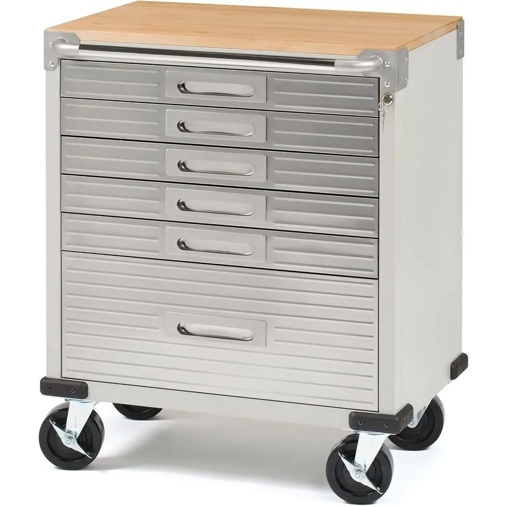 Heavy-Duty Rolling Workbench with Solid Wood Top for Garage, Office, Workshop, Granite Surface, 6 Drawers (28 W x 18 D)
Heavy-Duty Rolling Workbench with Solid Wood Top for Garage, Office, Workshop, Granite Surface, 6 Drawers (28 W x 18 D)