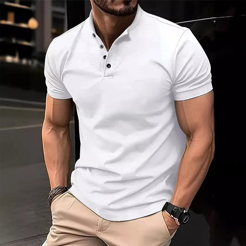 Best Selling Men Short Sleeve Polo Shirt Turn Down Collar Button Pure Color Top Polo Shirt Summer Casual Comfort Men's Clothing
Best Selling Men Short Sleeve Polo Shirt Turn Down Collar Button Pure Color Top Polo Shirt Summer Casual Comfort Men's Clothing