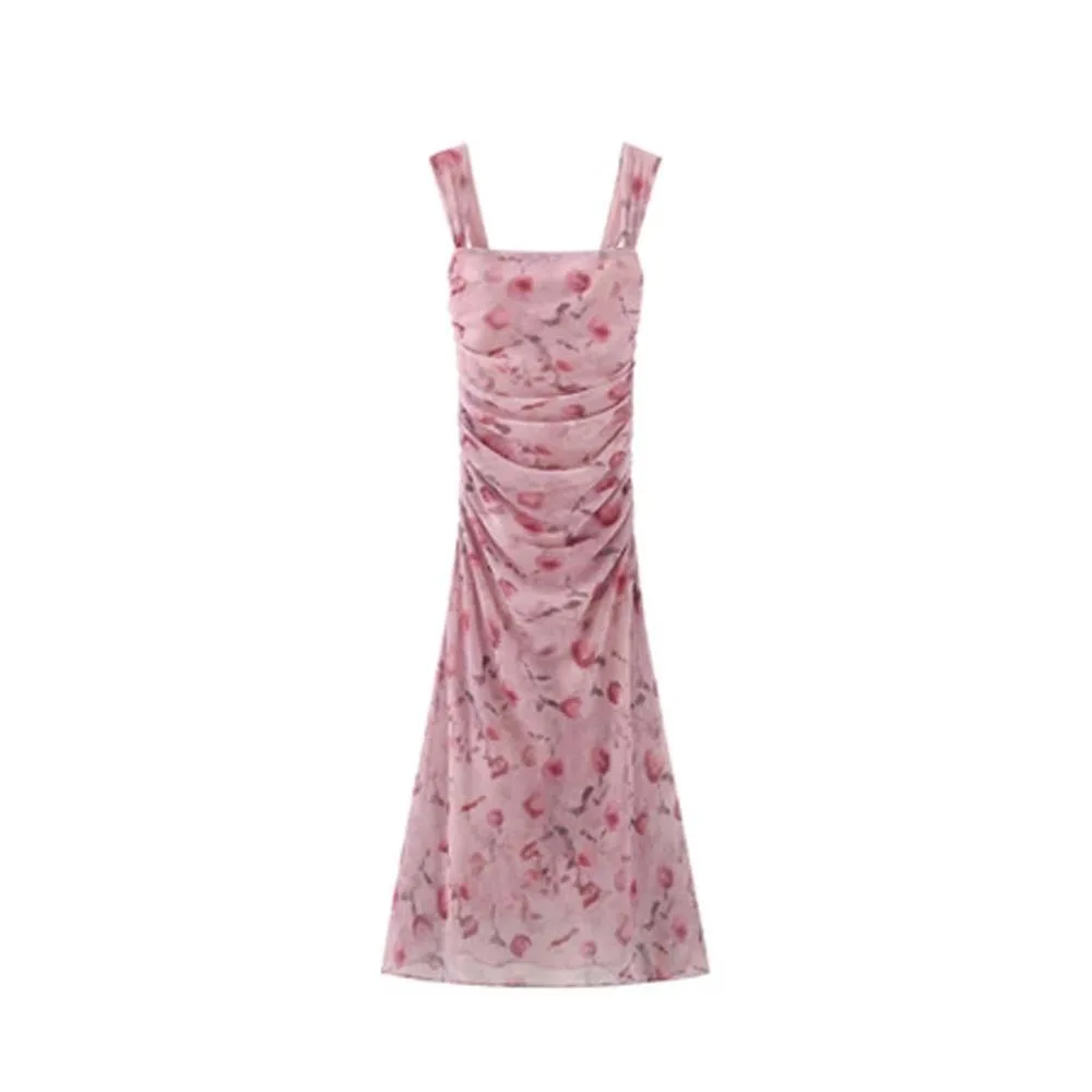 Slim Fit Floral Slim Long Dress Sleeveless Temperament Women Long Skirt Streetwear Spicy Girl Korean Camisole Dress
Slim Fit Floral Slim Long Dress Sleeveless Temperament Women Long Skirt Streetwear Spicy Girl Korean Camisole Dress