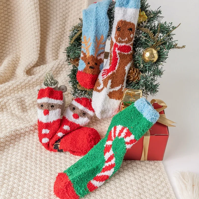 5-парные рождественские носки с изображением лося и Санта-Клауса, утолщенные коралловые бархатные средние носки, домашние носки, подходящие для Рождества
5-парные рождественские носки с изображением лося и Санта-Клауса, утолщенные коралловые бархатные средние носки, домашние носки, подходящие для Рождества