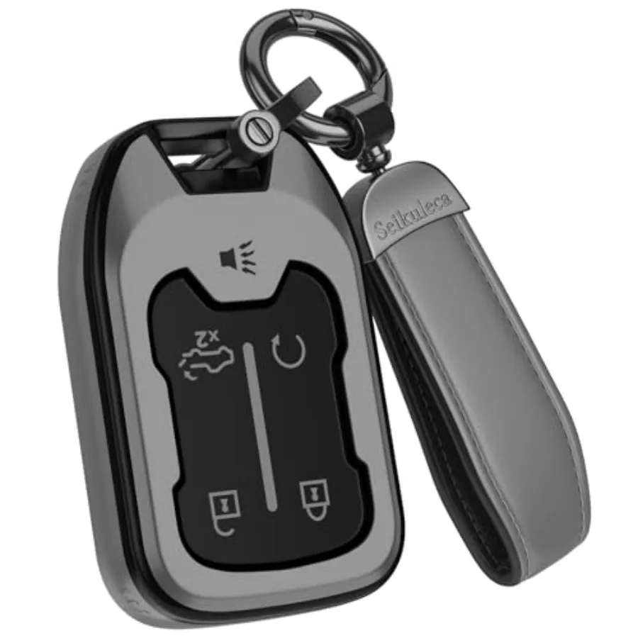 for Chevy GMC Key Fob Cover Accessories-Matte TPU Key Fob Cover with Leather Keychain for Silverado Sierra Tahoe Suburban Equin
for Chevy GMC Key Fob Cover Accessories-Matte TPU Key Fob Cover with Leather Keychain for Silverado Sierra Tahoe Suburban Equin
