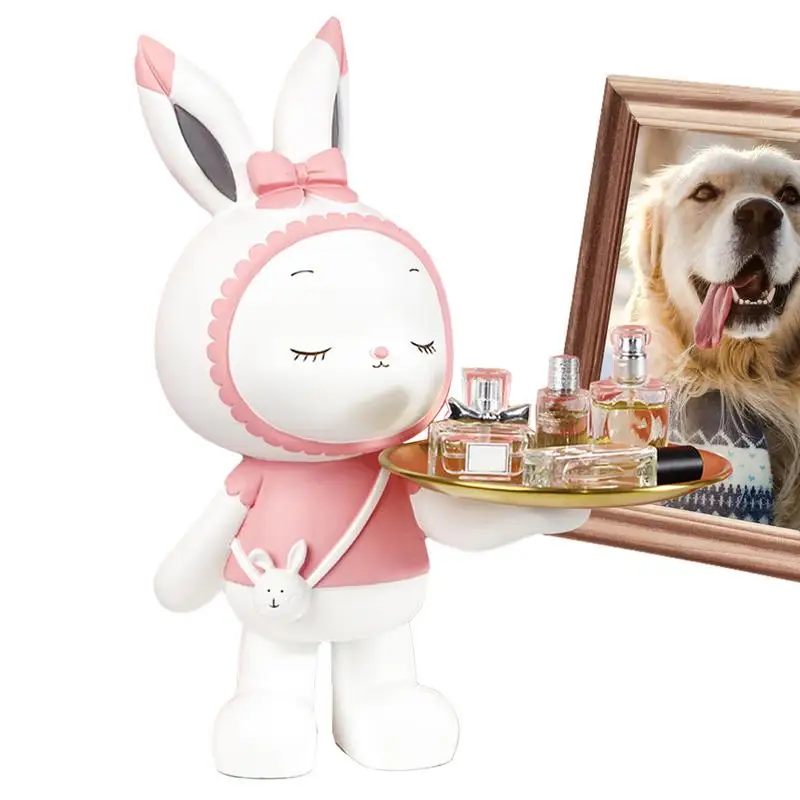 Key And Wallet Tray Rabbit Girl Statue with Small Tray Resin Key Storage Ornaments Entrance Porch Decoration Figurines Entry
Key And Wallet Tray Rabbit Girl Statue with Small Tray Resin Key Storage Ornaments Entrance Porch Decoration Figurines Entry