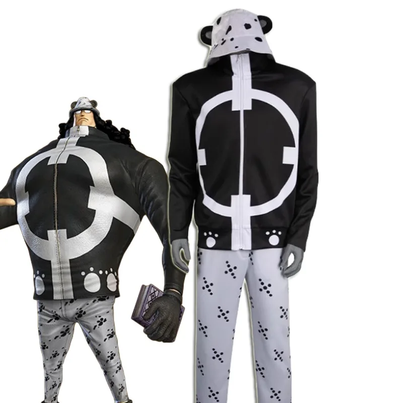 Bartholomew Kuma Coslay Costume Black Outfit with Bear Claw White Pant Hat Carnival Halloween Fancy Tyrant Bear Set for Man
Bartholomew Kuma Coslay Costume Black Outfit with Bear Claw White Pant Hat Carnival Halloween Fancy Tyrant Bear Set for Man
