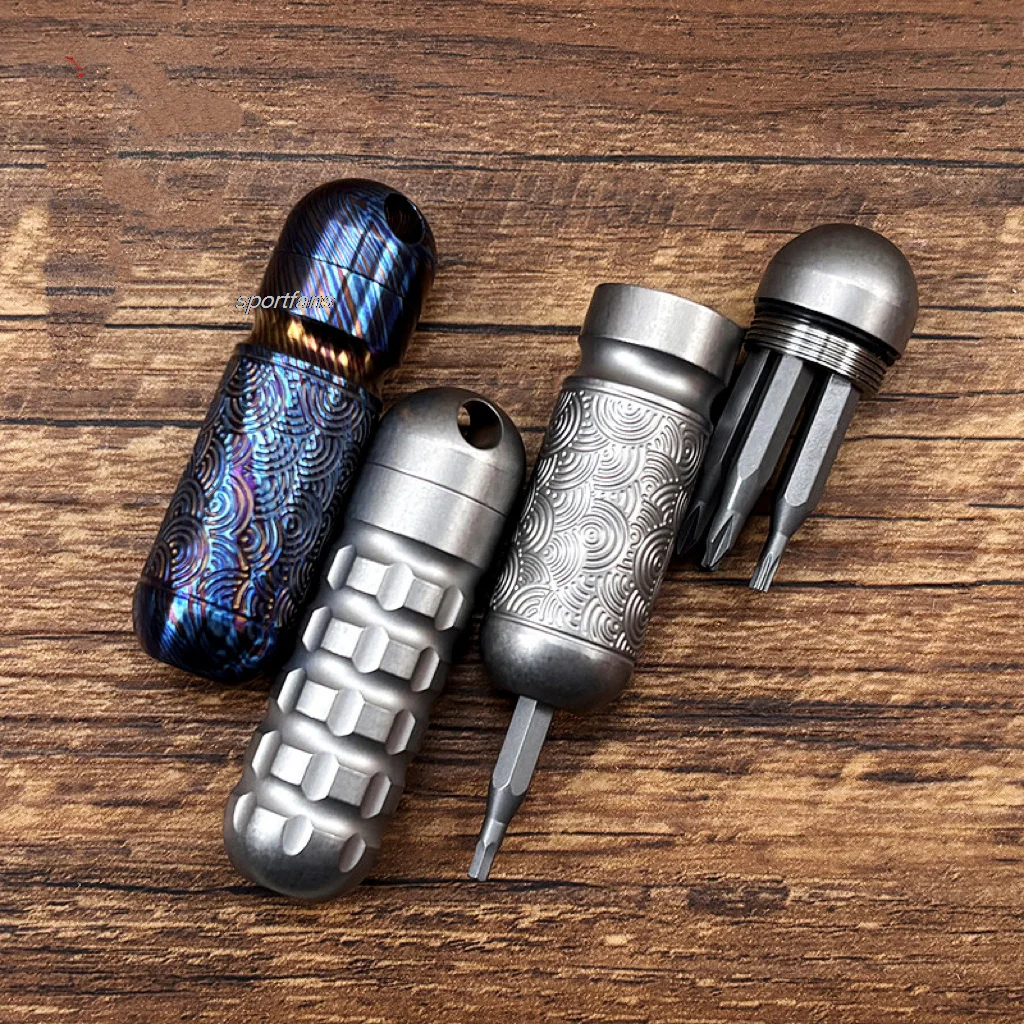 Damascus Titanium EDC Mini Multitool Portable Screwdriver Bit Storage Waterproof Case
Damascus Titanium EDC Mini Multitool Portable Screwdriver Bit Storage Waterproof Case