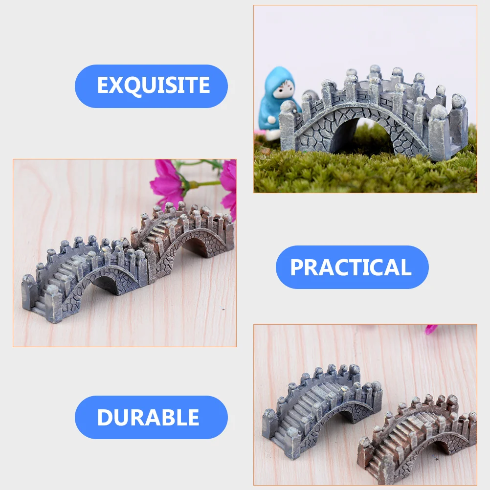 4pcs Palace Style Resin Bridge Figurines Gray Brown Miniature Landscape Adornments Decor Garden Home Realistic
4pcs Palace Style Resin Bridge Figurines Gray Brown Miniature Landscape Adornments Decor Garden Home Realistic