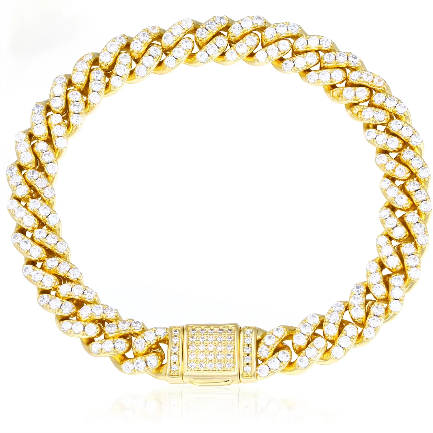 8.5mm Miami Cuban Link Bracelet Iced Out 5A Zircon Luxury Gold Plated Unisex Fashion Gift
8.5mm Miami Cuban Link Bracelet Iced Out 5A Zircon Luxury Gold Plated Unisex Fashion Gift