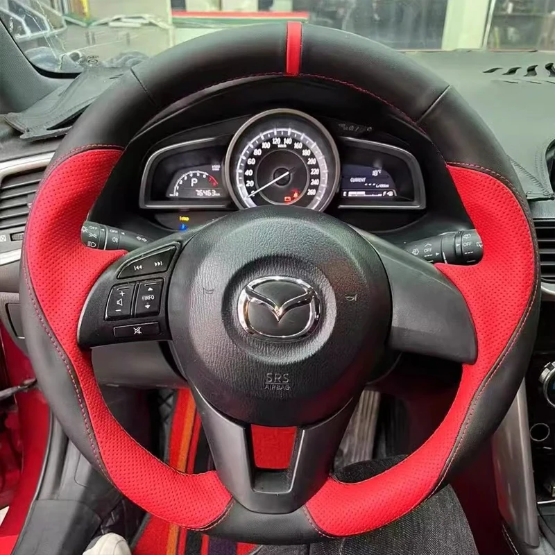 Car Steering Wheel Cover Braid Black Leather for Mazda 3 Axela Atenza 2014-2017 CX5 CX-5 Mazda 2 2013 2014 2015 CX4 CX-4 2016
Car Steering Wheel Cover Braid Black Leather for Mazda 3 Axela Atenza 2014-2017 CX5 CX-5 Mazda 2 2013 2014 2015 CX4 CX-4 2016