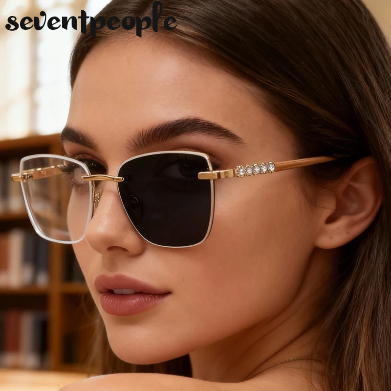 Sexy Cat Eye Rimless Change Color Glasses Women 2025 Luxury Brand Fashion Anti Blue Light Eyeglasses Prescription Sunglasses
Sexy Cat Eye Rimless Change Color Glasses Women 2025 Luxury Brand Fashion Anti Blue Light Eyeglasses Prescription Sunglasses