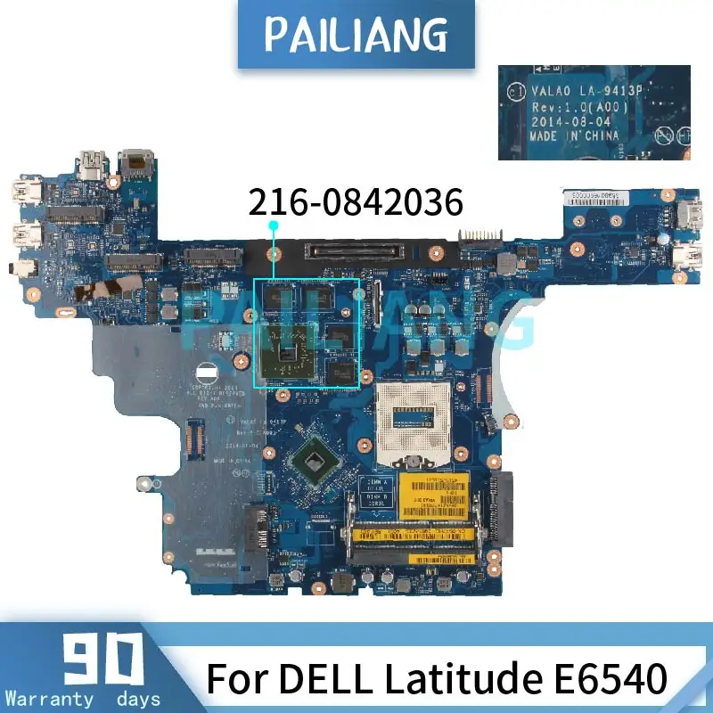 VALA0 LA-9413P For DELL Latitude E6540 Notebook Mainboard LA-9413P 0PJWF2 0VPH0Y SR17C 216-0842036 Laptop Motherboard Tested
VALA0 LA-9413P For DELL Latitude E6540 Notebook Mainboard LA-9413P 0PJWF2 0VPH0Y SR17C 216-0842036 Laptop Motherboard Tested
