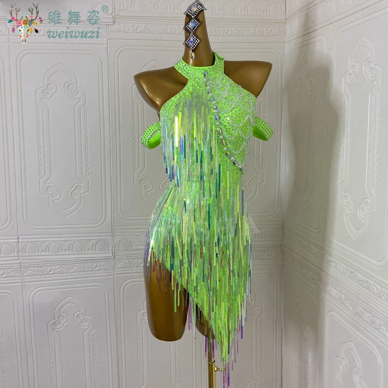 Latin Dance Dress Women Dance Professional Performance Clothes Competition Adult Female Children High-end Latin Fringe Skirt
Latin Dance Dress Women Dance Professional Performance Clothes Competition Adult Female Children High-end Latin Fringe Skirt