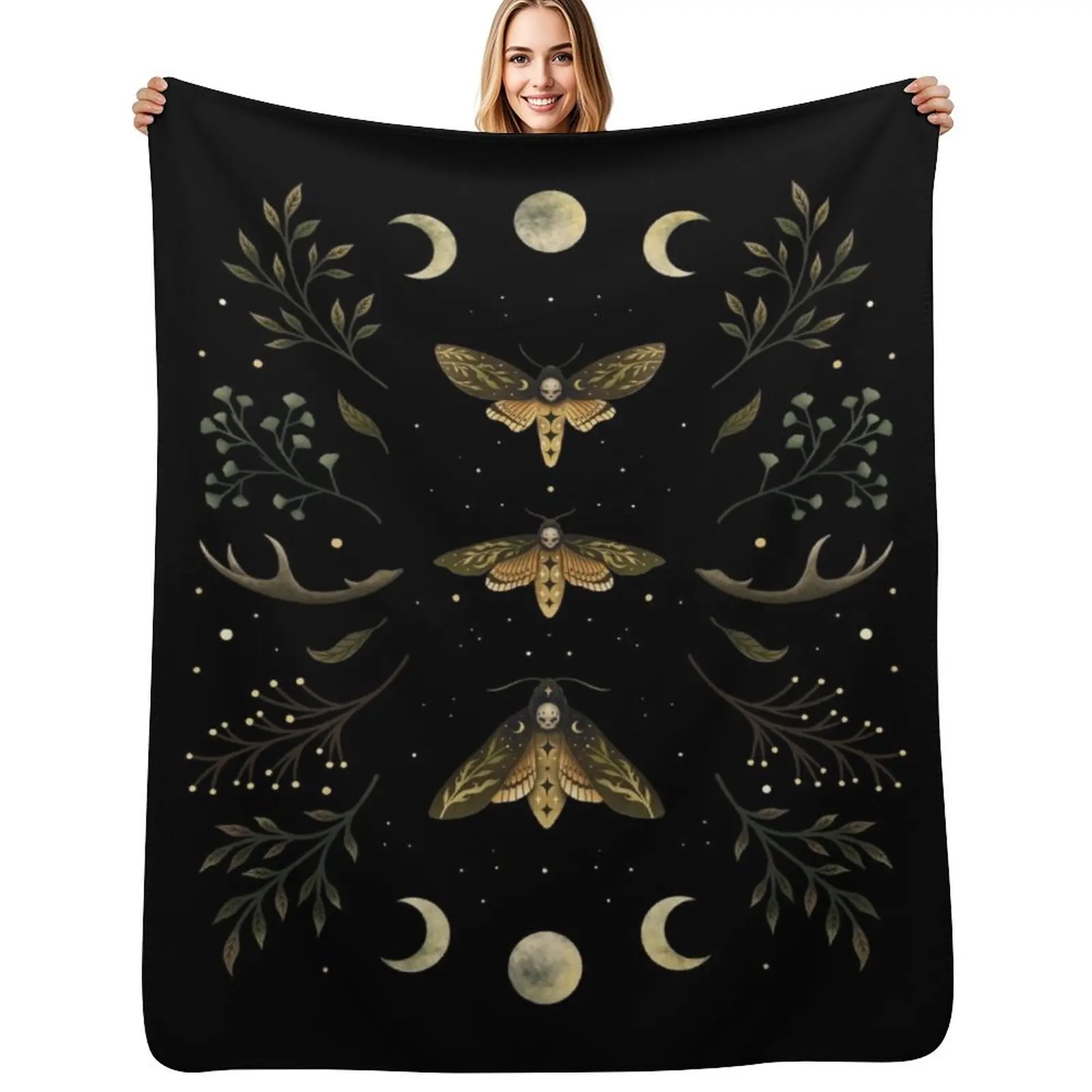 Death Head Moths Night Throw Blanket Versatile Cozy Throw Blanket for All Occasions
Death Head Moths Night Throw Blanket Versatile Cozy Throw Blanket for All Occasions