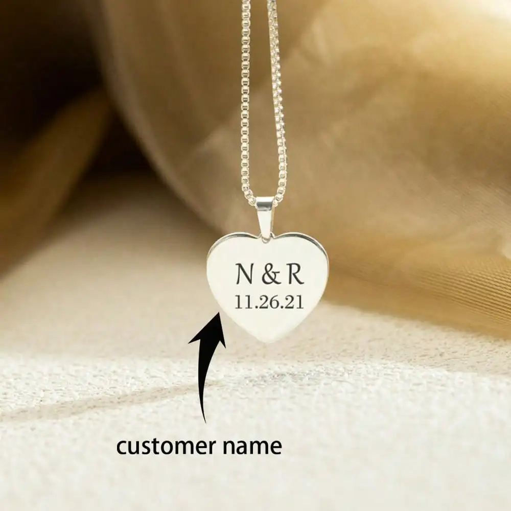 Custom Engraved Heart Necklace, Personalized Initial Name Necklace, Customized Date Necklace For Women, Couple Gift, Christams
Custom Engraved Heart Necklace, Personalized Initial Name Necklace, Customized Date Necklace For Women, Couple Gift, Christams