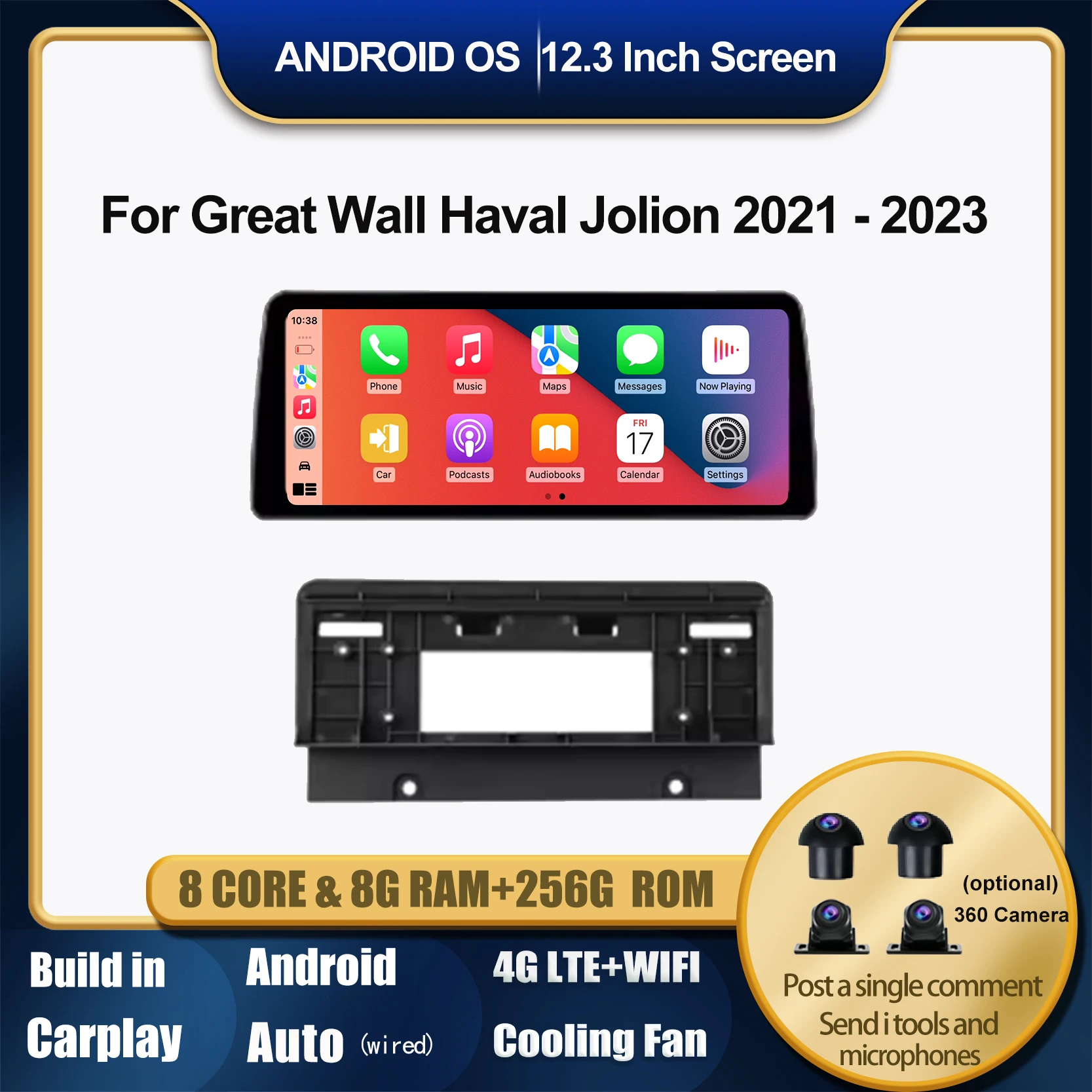 12.3 Inch For Great Wall Haval Jolion 2021 - 2023 BT Car Radio Multimedia Video Player Navigation GPS Android No 2din 2 din dvd
12.3 Inch For Great Wall Haval Jolion 2021 - 2023 BT Car Radio Multimedia Video Player Navigation GPS Android No 2din 2 din dvd
