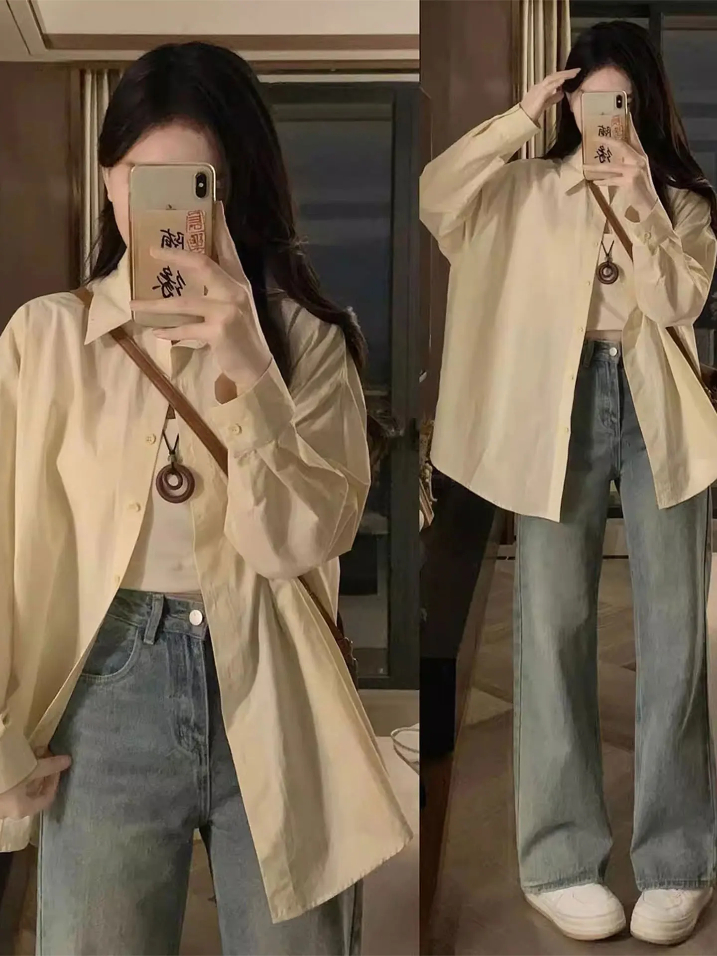 Casual Collar Long Sve irt plus Size Loose Fit Faionable Spring 2026 Women's Premium Cotton Top Trendy Youthful
Casual Collar Long Sve irt plus Size Loose Fit Faionable Spring 2026 Women's Premium Cotton Top Trendy Youthful