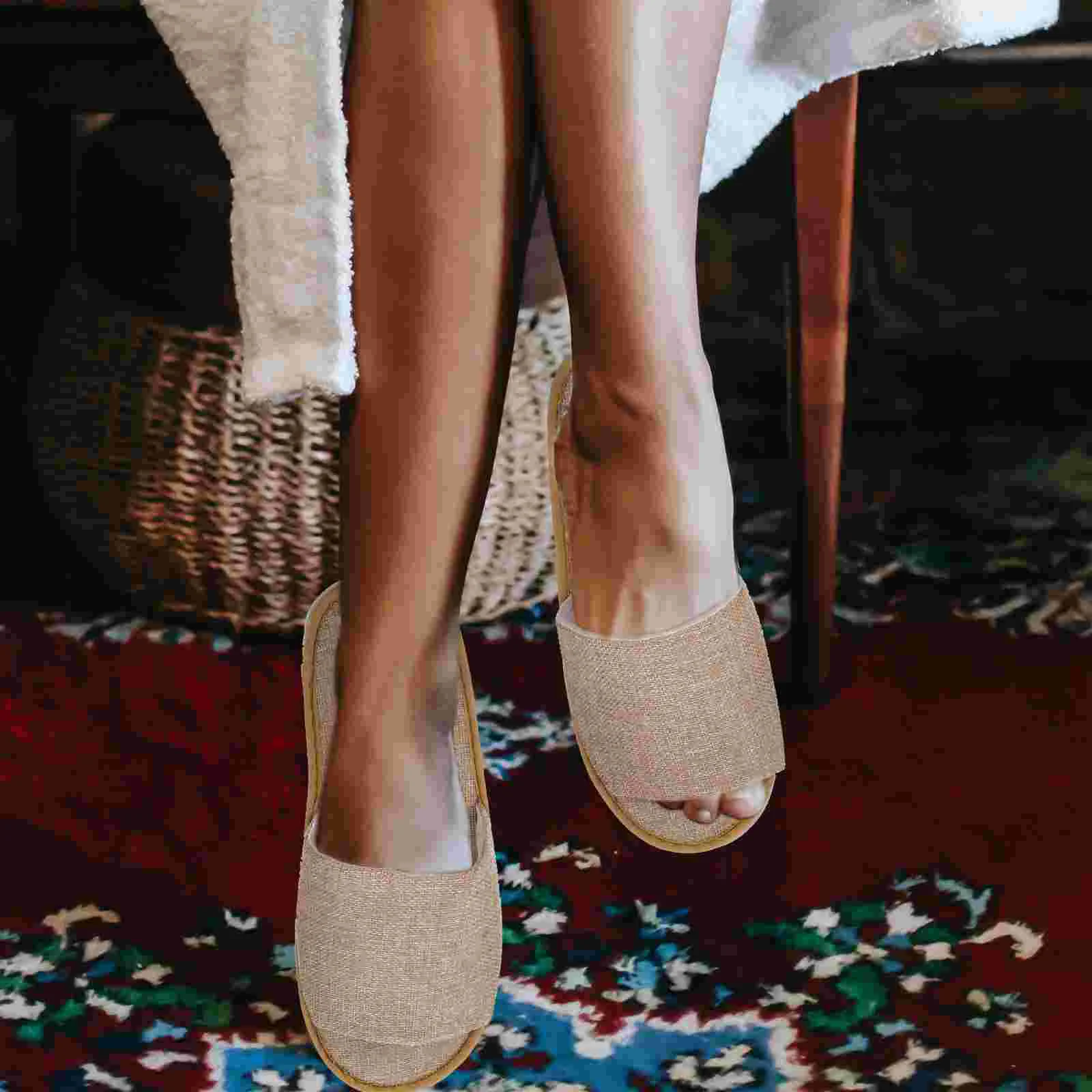 6 Pairs Cotton and Linen Non-slip Slippers Portable Nonslip Women for Home Nail Cloth Guest Woman
6 Pairs Cotton and Linen Non-slip Slippers Portable Nonslip Women for Home Nail Cloth Guest Woman