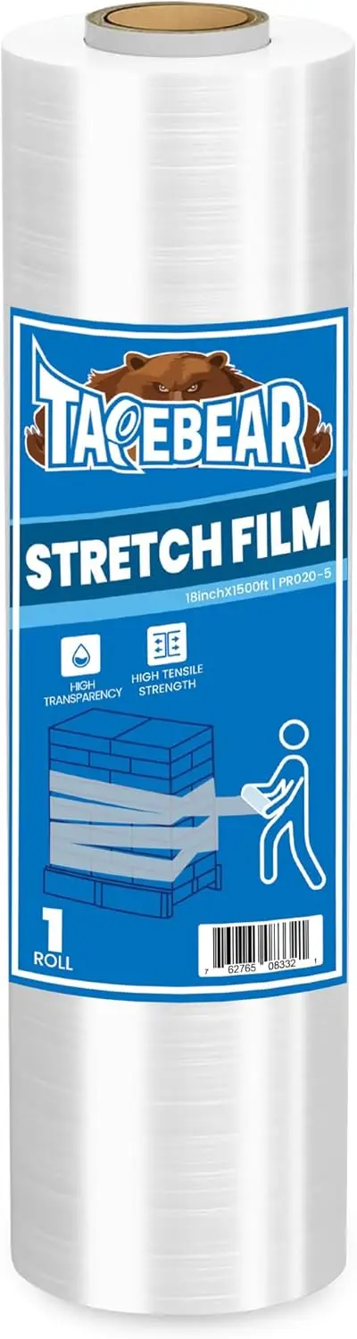 Stretch Wrap Film 15" x 760Ft, Industrial Strength Clear Plastic Wrap Heavy Duty Self-Adhering Cling Wrap for Furniture Moving
Stretch Wrap Film 15" x 760Ft, Industrial Strength Clear Plastic Wrap Heavy Duty Self-Adhering Cling Wrap for Furniture Moving